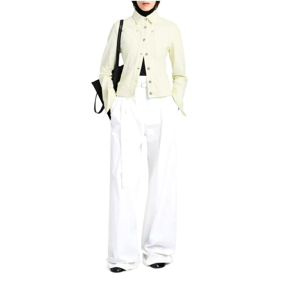 Proenza Schouler Women's White Label Denim Jacket Size 10 Cream Off White